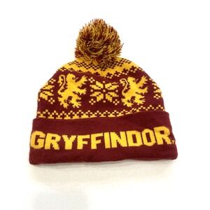 Gryffindor‎ Beanie Hat Harry Potter Universal Studios Dragon Maroon Winter Snow